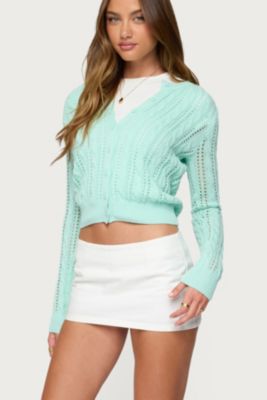 Womens Haisley Cable Knit Cardigan