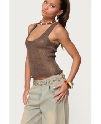Women's Eleora Sequin Knit Tank Top