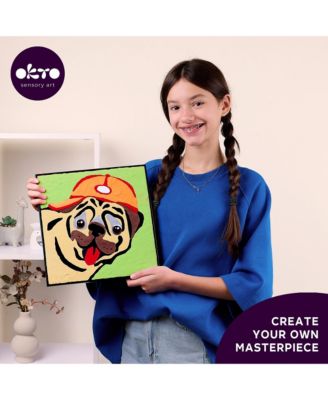 OKTO Air-Dry Clay by Numbers – 29x29 Pug Dog (11.4 x 11.4 in)