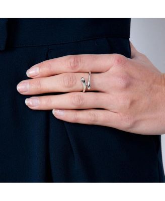 Open Drop Ring in gold vermeil