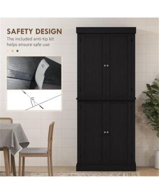 Robust Kitchen Storage Cabinet with Doors and Adjustable Shelves for Organized Pantry