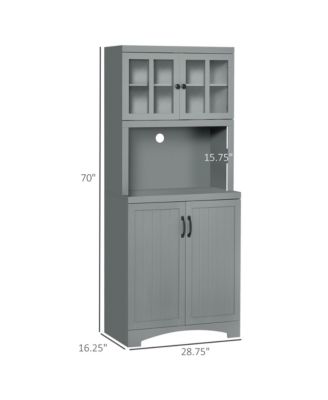 Heavy Duty Kitchen Storage Cabinet with Doors and Shelves for Organized Pantry Space