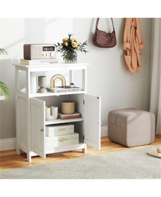 Freestanding Bathroom Floor Cabinet Storage Organizer