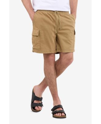X RAY Men's 6 Inches Elastic Pull On Waistband Twill Cargo Shorts