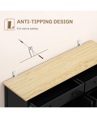 Sideboard Cabinet with Storage Drawers Adjustable Shelves