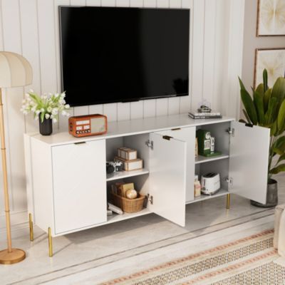 4-Door Accent Cabinet More Large Storage Cabinet