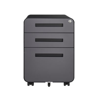 3 Drawer Mobile File Cabinet Under Desk Office Versatile Storage Cabinet for Legal/Letter/A4 Files, 5 Wheel Design Anti-Tilting