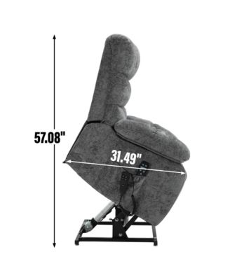 Lift Recliner Chair Heat Massage Dual Motor Infinite Position Up to 350 LBS Large Electric Power Lift Recliners with Power-Remote