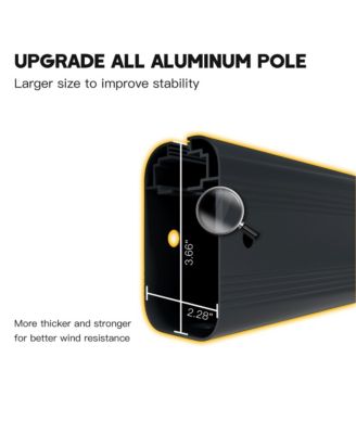 10x13 ft. 360 B0; Rotation Square Cantilever Patio Umbrella with Bluetooth Speaker and LED Light