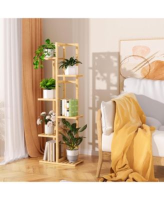 Bamboo Plant Stand Rack Corner Flower Shelf Storage Rack