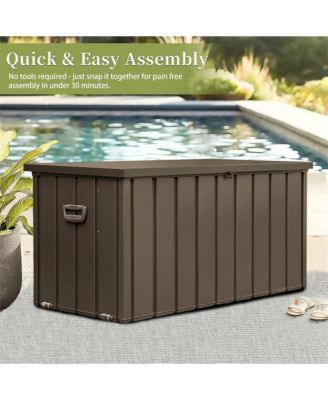 120-Gallon Dark Brown Metal Deck Box