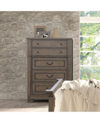 Dark Walnut Chest Storage Cabinet