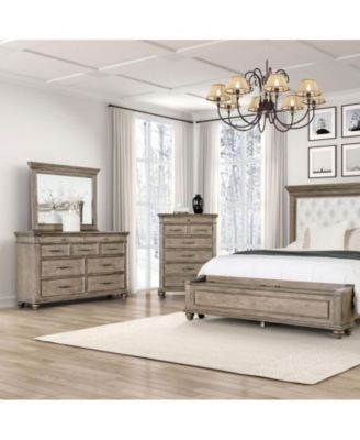 Weathered Oak Chest Storage Cabinet