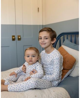 Baby Boys 2 Piece "Blue Confetti" Pointelle Pull-On Pajama Set