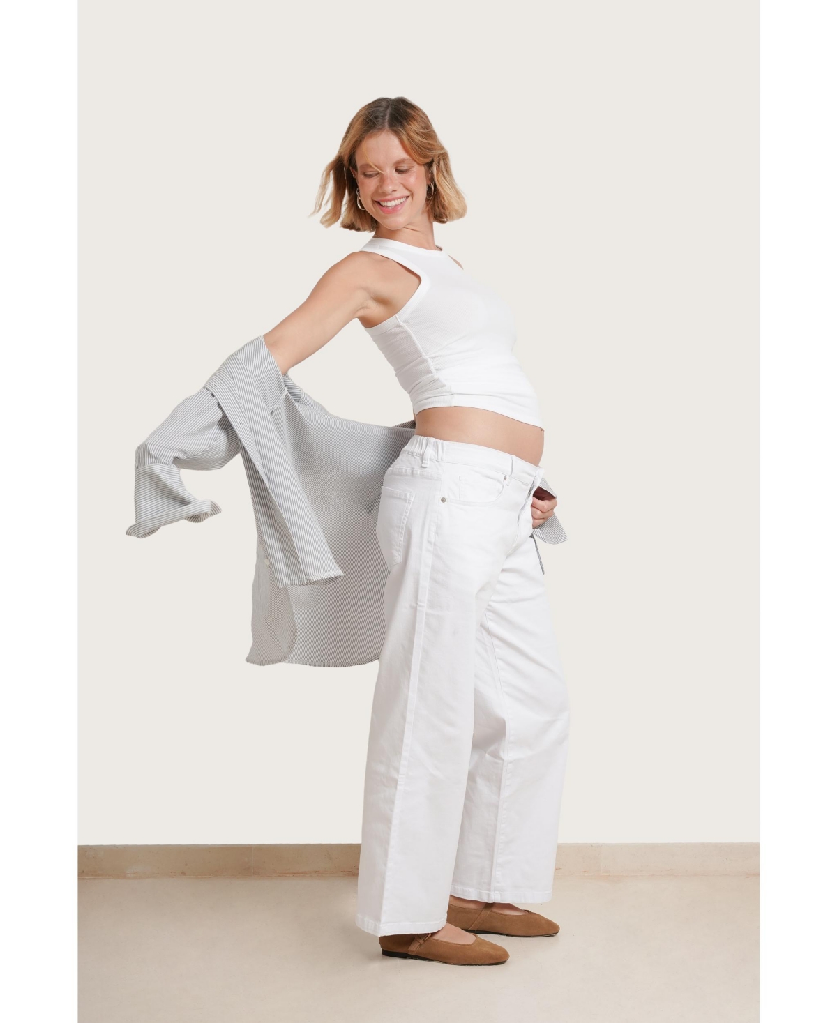 Nom Maternity Slouch Under the Belly Denim