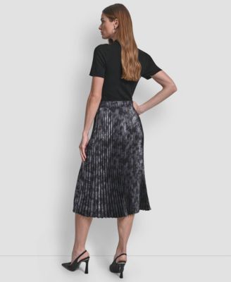 Women's Pleat Detail Midi Skirt