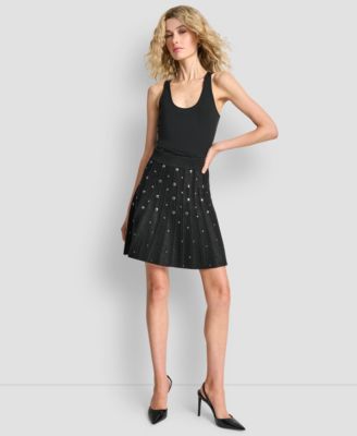 Women's Studded Sweater Mini Skirt