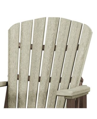 Fan Back Glider Made in the USA- Weatherwood, Tudor Brown