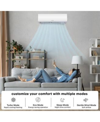 18000 BTU Indoor and Outdoor Mini Split AC Unit Kit – 230V Smart Cooling & Heating Mini Split AC with WiFi, Includes Installation Kit