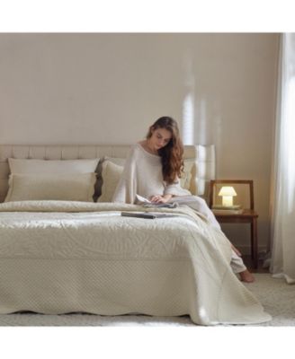 100% Cotton Oversized Bedspread Quilt Set - Queen