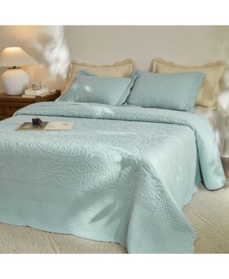 100% Cotton Oversized Bedspread Quilt Set - Queen