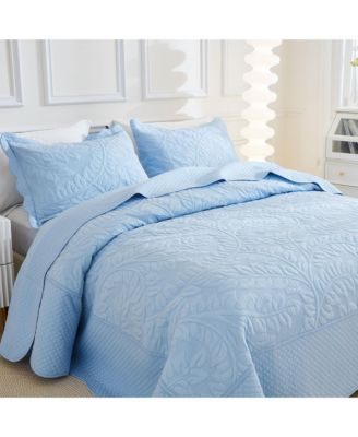 100% Cotton Oversized Bedspread Quilt Set - Queen