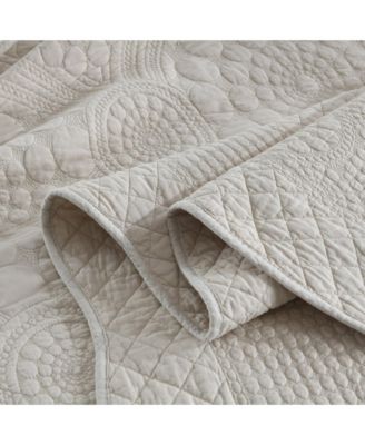 3 PCS 100% Cotton Oversized Bedspread Quilt Set Embroidery TF-Queen