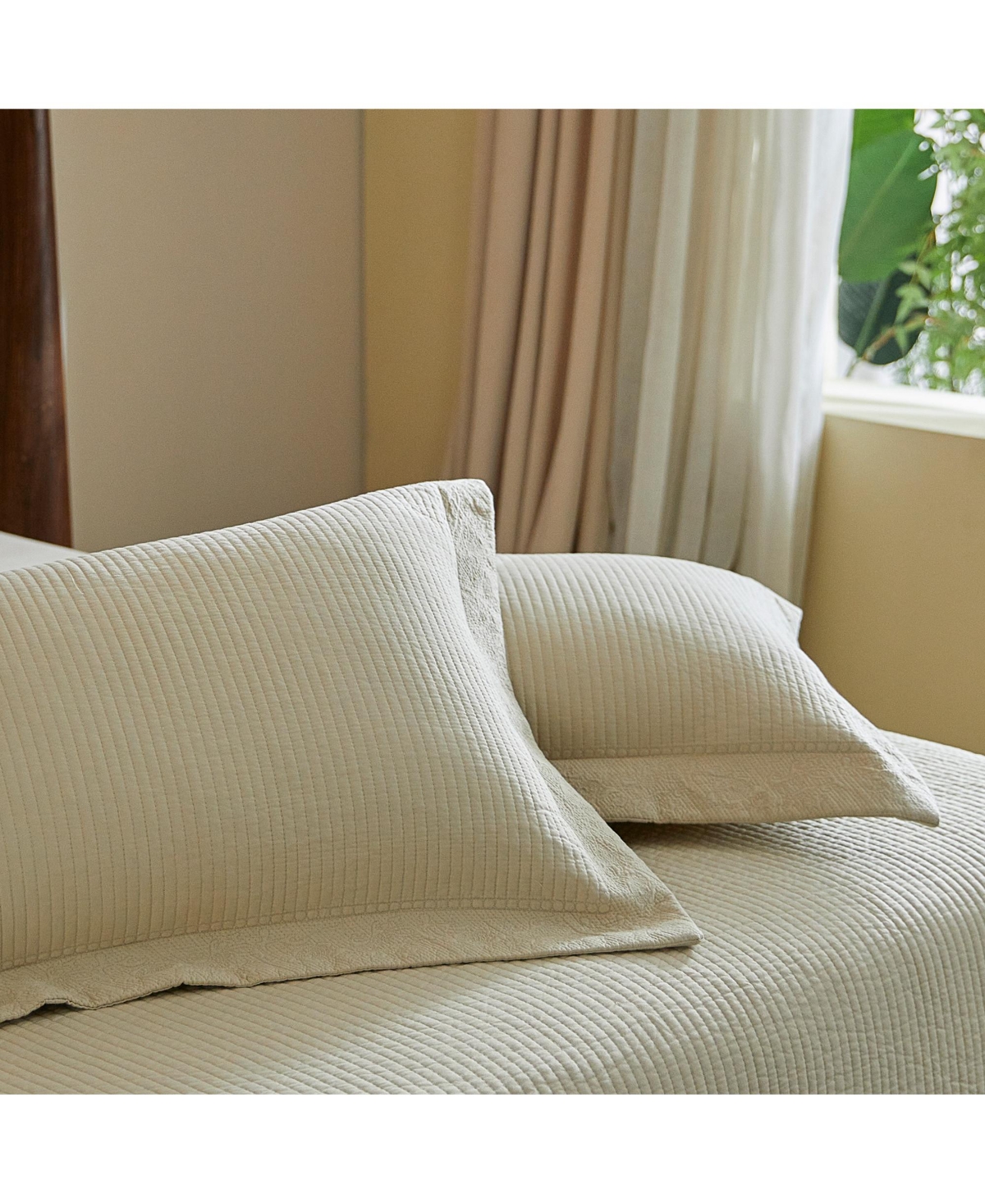 MarCielo 3 Pcs 100% Cotton Oversized Bedspread Set Lightweight Quilt Set Tg
