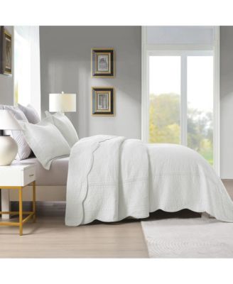 3 PCS 100% Cotton Oversized Bedspread Set Lightweight Quilt Set TG - Queen