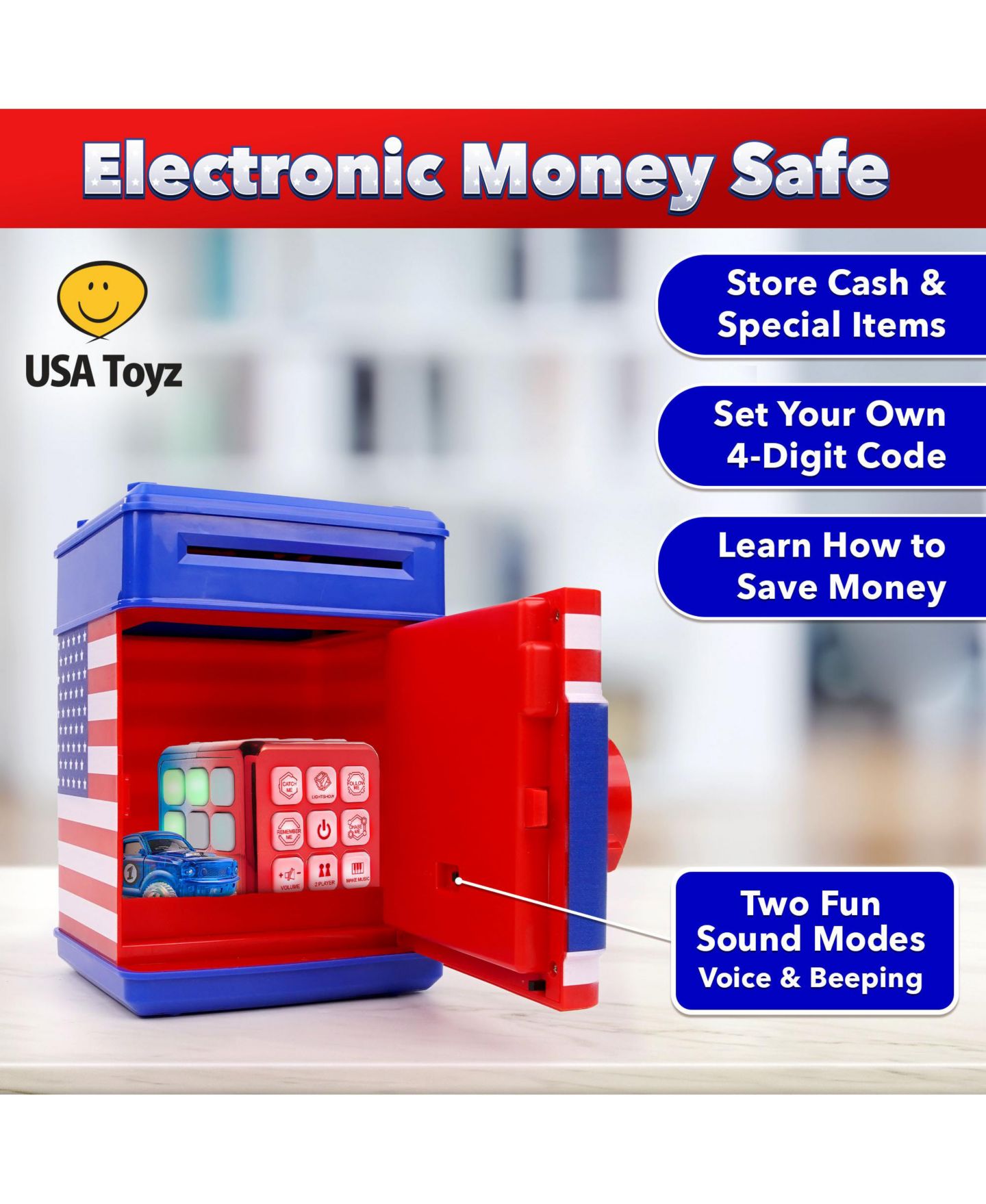 Детская игрушка USA Toyz All-American Electronic Money Bank, Ages 3+ — фото 6