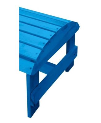 Sky Blue Adirondack Pine Ottoman