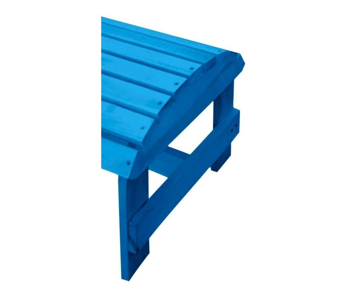 Jiallo Sky Blue Adirondack Pine Ottoman