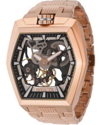 Men's 44014 Akula Mechanical 2 Hand Black, White Dial Watch