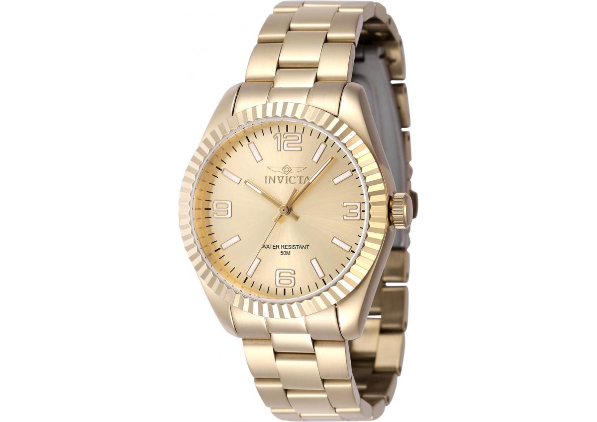 Invicta Women's Specialty Quartz 3 Hand Gold Dial Watch