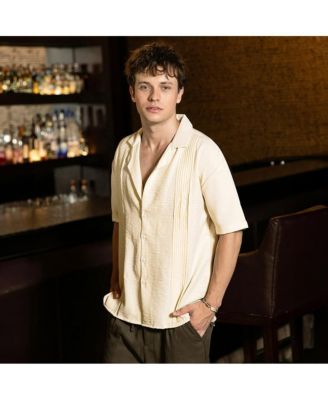 Men's Pleat-Block Oversized Shirt