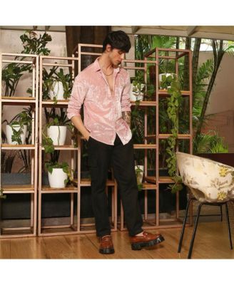 Men's Solid Velvet Shirt
