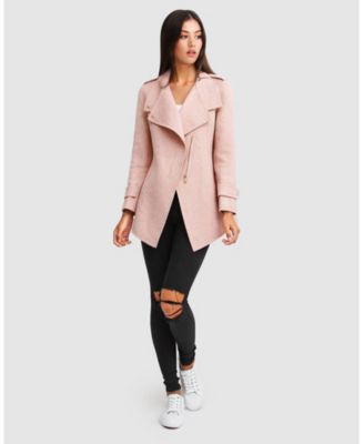 Women's Bad Girl Wool Blend Moto Coat
