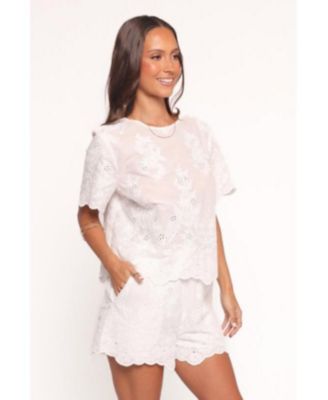 Women's Tanis Embroidered Top - White