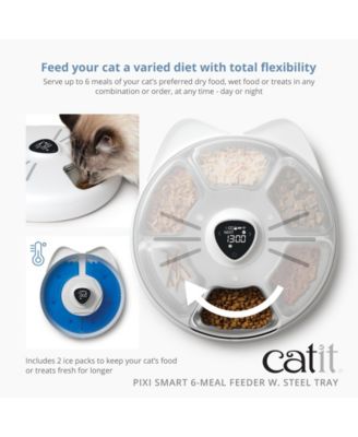 Pixi Smart 6-Meal Feeder,Stainless