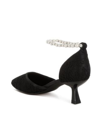 Womens Laika Lace Kitten Heel Sandals