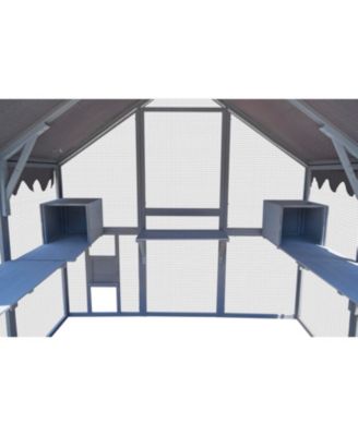 Streamdale Spacious Outdoor Cat House with Walk-In Door and Weatherproof Roof