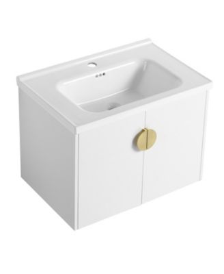 28 Inch Soft Close Doors Bathroom Vanity With Sink, For Small Bathroom