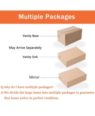 Streamdale Wall-Mounted Vanity with Storage Cabinet & Smooth Ceramic Basin