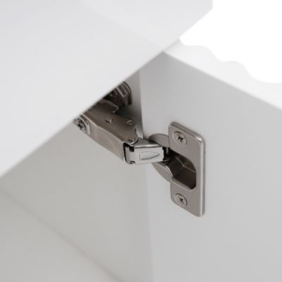 Modern 21.6" White Bathroom Vanity with Left Side Storage