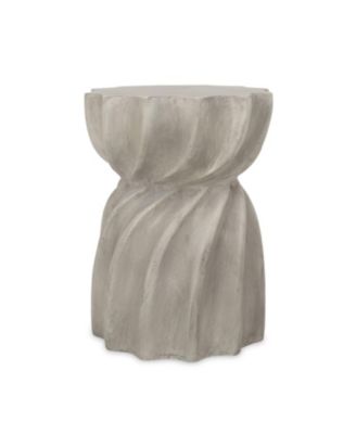 Sunburst Hourglass Concrete Outdoor Side Table