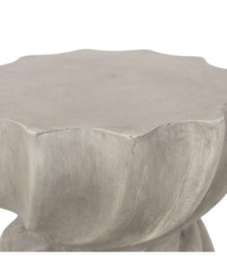 Sunburst Hourglass Concrete Outdoor Side Table