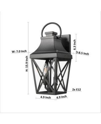 Waterproof Wall Sconce with Clear Glass Shade for Outdoor Use