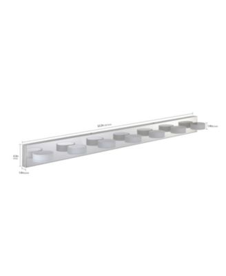 Modern 7-Light LED Vanity Light - Chrome with Acrylic Shades - Dimmable, 52.2" Length