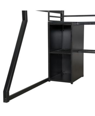 Gaming Loft Bed with Work Station & Storage