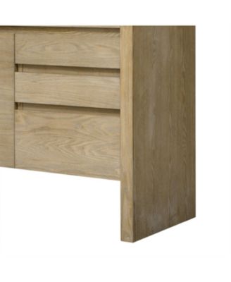 60" Modern Ash Veneer 3-Door Sideboard